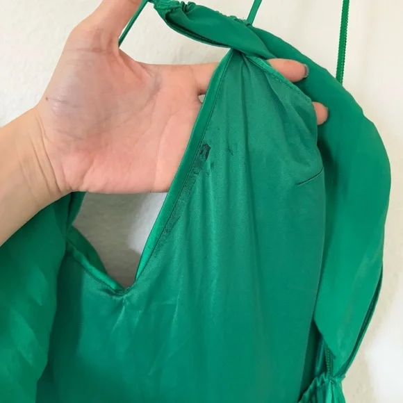 A.L.C. Aries Pleated Maxi Dress Green Elegant Size 6 Formal Wedding Guest Prom - Picture 8 of 16